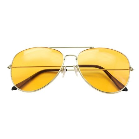 Polariserte solbriller - Rustfritt stålramme med fjær UV-beskyttelse for barn og tenåringer - Gullramme gule linser