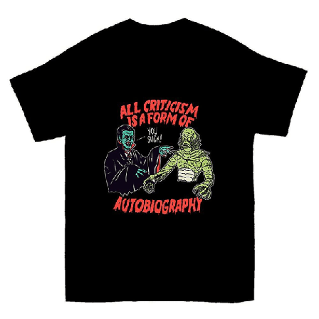 T-shirt för kritik är självbiografi S