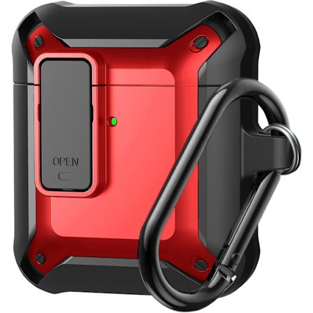 Airpods-fodral, [Säker Lås] Skyddande AirPod-fodral för Män och Kvinnor