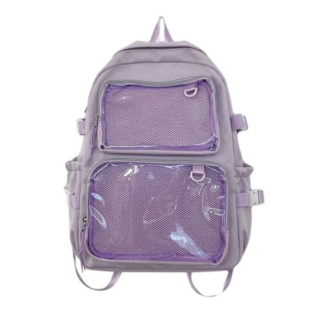 Itabag-reppu naisten pinssien esittelyyn, japanilaistyylinen reppu, matkareppu, opiskelijareppu, koulureppu, nylonreppu, valkoinen