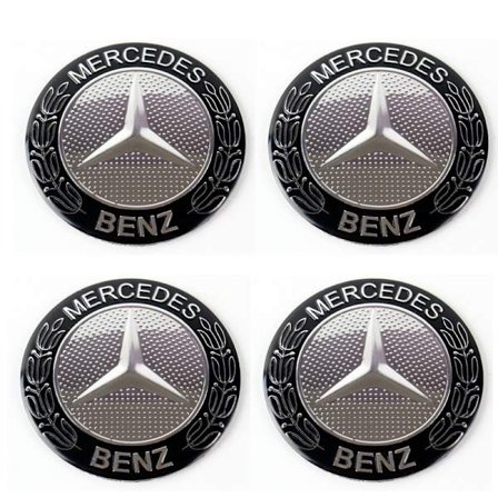 Mercedes 56,5mm röda hjulnav emblem till fälgar och centrumkåpor 4-pack ss