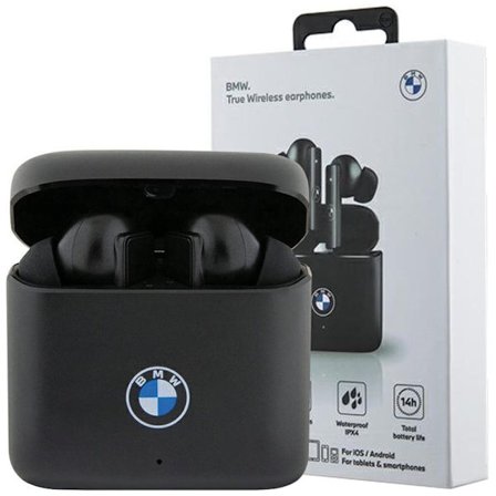 BMW veske for Bluetooth-hodetelefoner BMWSES20AMK TWS veske + dockingstasjon - svart Signatur