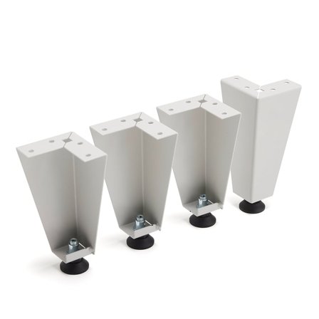 Ben til garderobeskap CAMPUS, justerbare føtter, 150 mm, grå