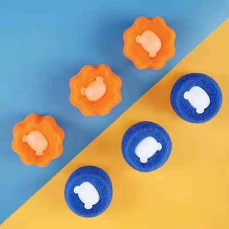 6 magiske vaskemaskinballer, suger opp kattehår, fjerner hår, renser