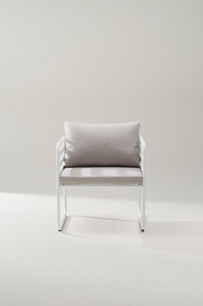 Jotex - Loungestol Aluminium/Polyester/Polyeterskum Hvit CADIZ - Kjøp Loungemøbler hos Jotex