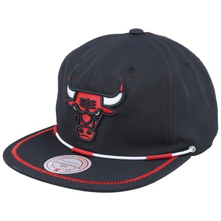 Mitchell & Ness - NBA Sort snapback Kasket - Chicago Bulls Micro Rip Deadstock Black Strapback @ Hatstore
