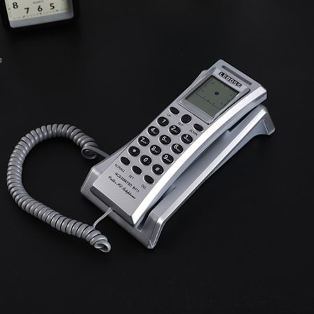 Trådbunden telefon med sladd SILVER