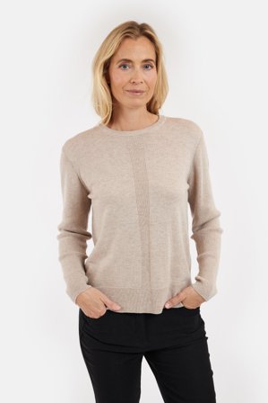 BRANDTEX - Langærmet Strik - Beige