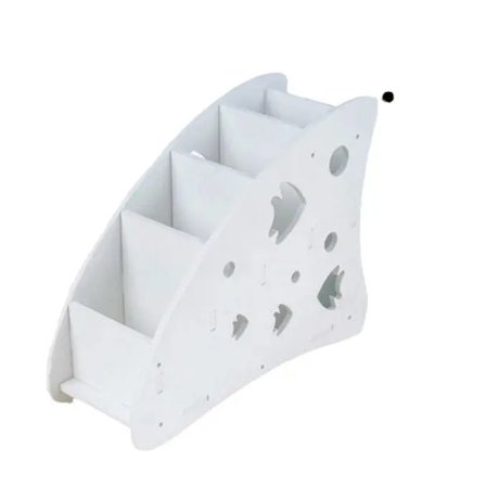 Fjärrkontrollhållare med 4 fack, avtagbar fjärrkontrollorganisatör i trä för fjärrkontroller, kontor