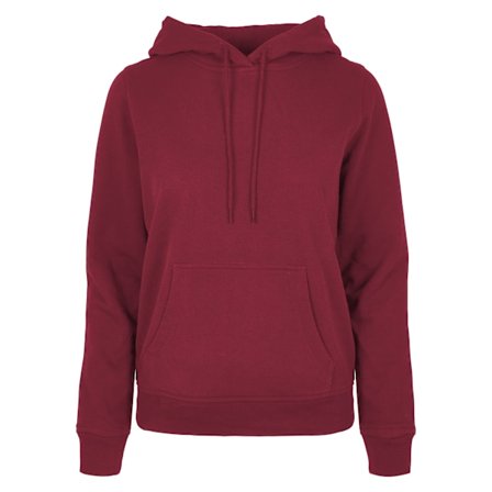 Build Your Brand Dam/Dam Basic Hoodie XXL Vinröd