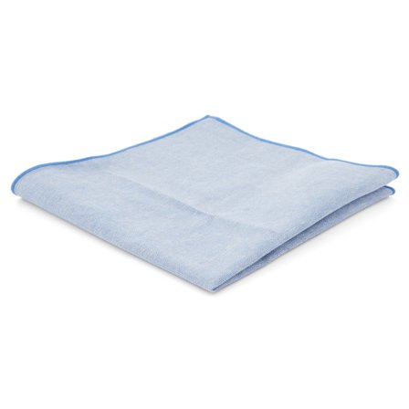 Fazzoletto da taschino azzurro per uomini - Fazzoletti da taschino a tinta unita