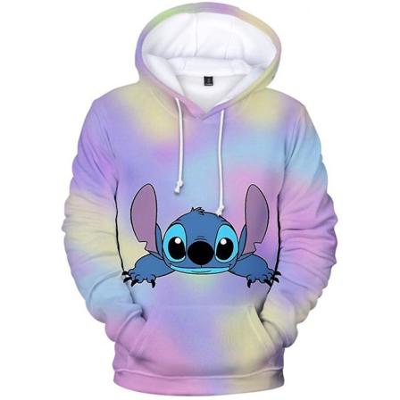 Barnegenser med hette, Lilo & Stitch-motiv, 5-10 år, avslappet, sportstopp, gave