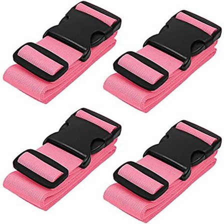 4 stk. bagageremme til kufferter, remme, rejsebælter, tilbehør