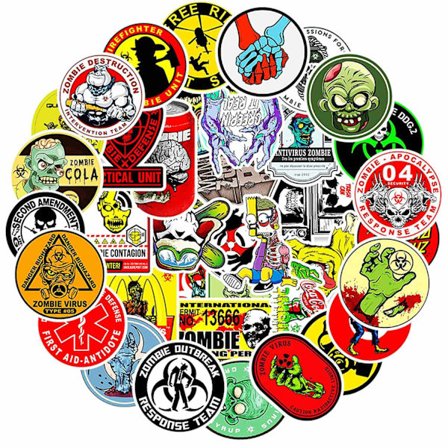 Pakke med Klistermærker - Zombie