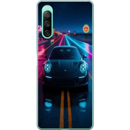 Kompatibelt Mobilskal till Sony Sony Xperia 10 IV Sportbil Neon Bil Racing Drift