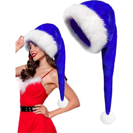 Lange Julenisseluer Julefløyel Juleluer for Voksne Hold Varmen Vinter Julekostyme Premium