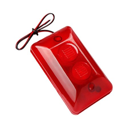 15W Högeffekts Säkerhetssiren 120dB Hörbart Larm Stroboskopljus Väggmonterad