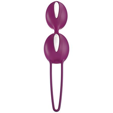 Smartballs DUO Kegel Balls - Plum - Vuxen.no - Lufttrycksbibrator, klitoris, dildo, knipe, massajestav, egg & sexmaskiner.