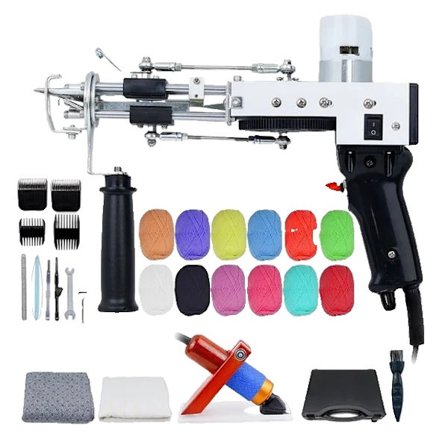 Tufting Gun Sæt, Elektrisk Tufting Pistol, 7 – 21mm Tufting Pistol, Sort Sæt 2