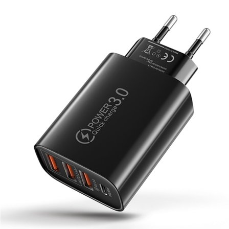 USB Rejseoplader + CPD Opladningshoved Europæisk og Amerikansk Standard Multi-Port til Mobiltelefoner Kompatibel med USB