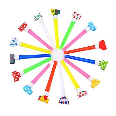 50pcs Party Blowers Birthday Noise Makers Musical Blowouts Blow Horns Party Whistles Party Favors Supplies For New Years Party Cheerleading