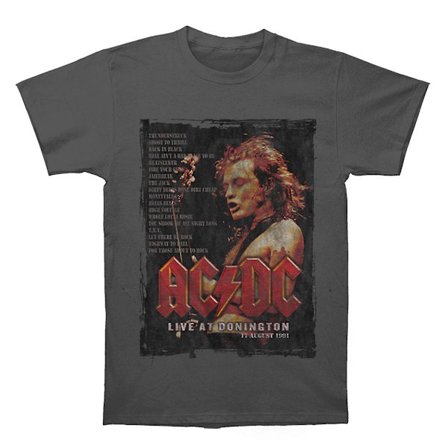ACDC Donington Set List Charcoal T-shirt