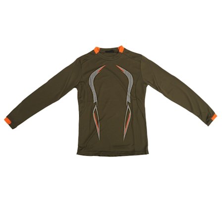 Menn Dry Fit Skjorte Sommer Sport Trening Pustende Pen Trykk Lang Ermet Hurtig Tørke Skjorte for Trening Utendørs Hærgrønn L