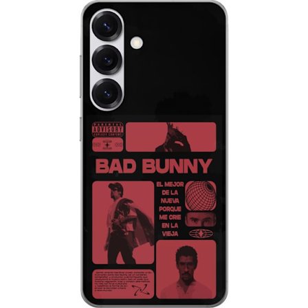 Kompatibelt Mobildeksel til Samsung Galaxy S25 Bad Bunny NFL-inspirert skjoldlogo med amerikansk fotball og stjerner