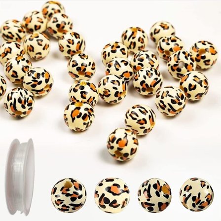 100stk Treperler Leopard Treperler Løse perler