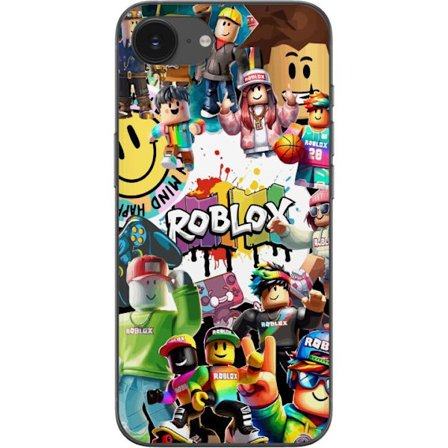 Kompatibelt Mobilskal till Apple Apple iPhone 16e Roblox graffiti-kollage med färgglada karaktärer, livliga mönster och energiska element i en urba