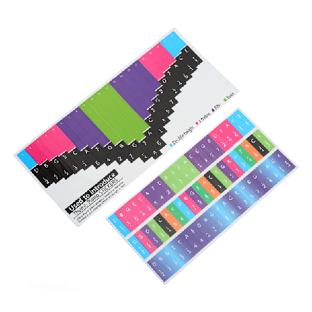 Värikäs Kalimba-asteikkotarra Peukalopiano Näppäintarrat Nuottikoriste Aloittelijalle 21 Näppäintä Universaali