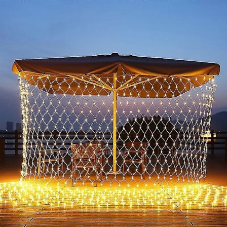 192 Valoa 3m*2m Ulkoilma Puutarha Parkki Vedenkestävä Koristeelliset Valot Joulukoristeet