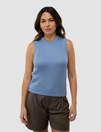 Shaping New Tomorrow - Damen - Structured Knit Top - Serenity Blue - Größe S