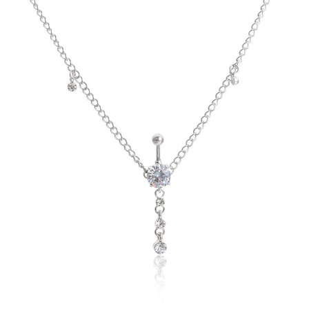 Strass Dangle navel Midja Kedja Drop Pendant Navel Piercin