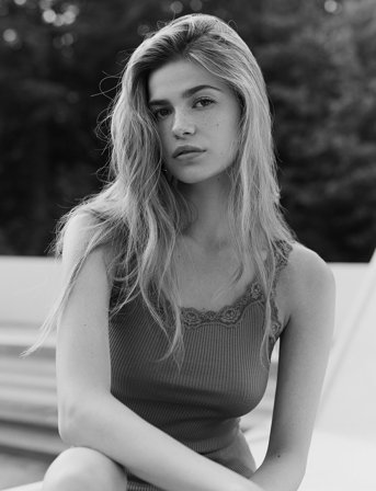 Rosemunde Rwbabette Silk Sl Deep Back Lace To - Blue - XS