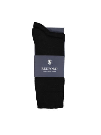 MATCH - Grant 2pk sokk med ull - Redford - Herre - Pysjamas & Undertøy - Svart - 40-45 - 58% ull, 40% polyamide, 2% elastan