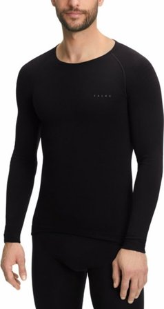 Falke Men's Long Sleeved Shirt Warm Men base layer tops Black M