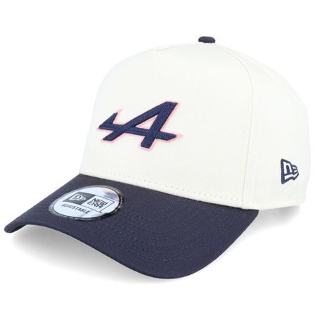 New Era - Motor Beige adjustable Keps - Alpine F1 Chain Stitch Stone/Navy E-frame Trucker @ Hatstore