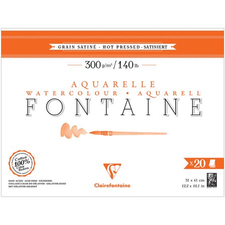Clairefontaine Fontaine Aquarellblock HP 31x41 cm 300g