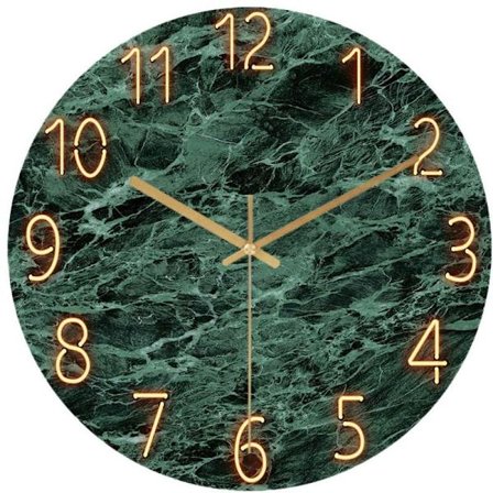 Stort moderne vægur, lydløst fashion batteri kvarts digitalt ur, der tikker til soveværelsesindretning, urskive, C