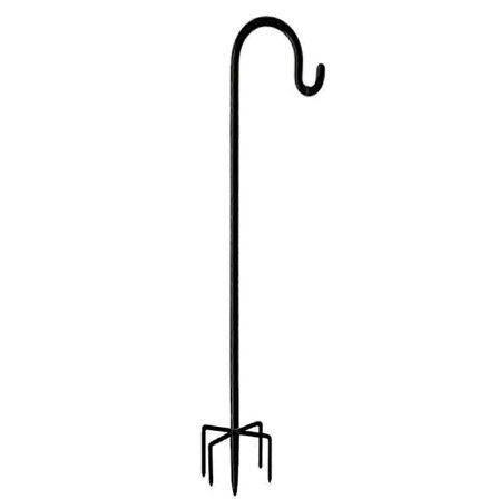 Utendørs gjeterkrok, kraftig fuglematerstativ for hengende lykter, fuglematere med 1,5 meter