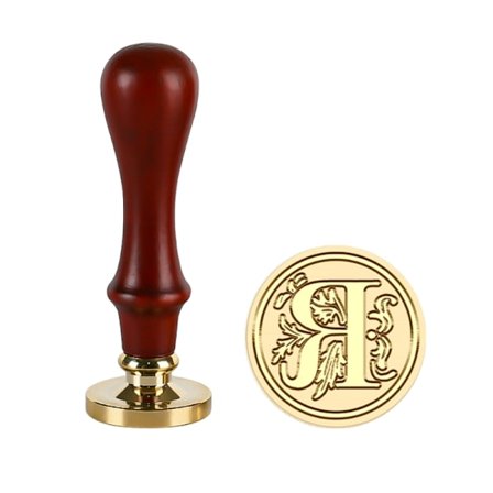 Utsökt Design Vaxsigillstämpelset i Mässing med Engelska Alfabet Bokstav Vintage Mönster Vaxsigillstämpel för Jul