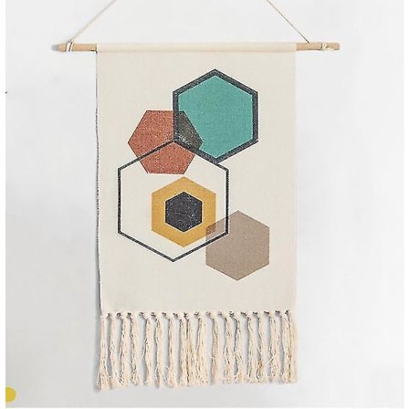 Hjemme Boho Veggteppe Makrame Bomullslin Tassel Nordisk Dekor