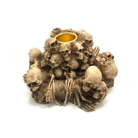 Döskallar ljusstake för ett ljus