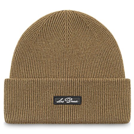 Les Deux | Gorro con parche del logo marrón caramelo Wayne para hombres - Gorras para hombre