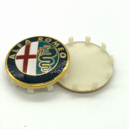 4 stk for Alfa Romeo 60MM Navkapsler ABS Navkapsel Navkapsel Deksel Felgkapsler Auto Karbonfiber Tilbehør