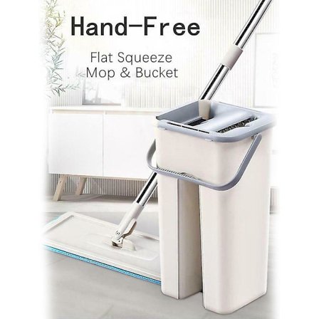Dust Wizard Mopp Rengöringsverktyg Kit 360 Graders Roterande Kakel Marmorgolv Kompatibel med Hemkök