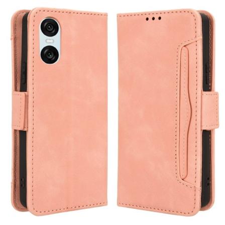 Sony Xperia 10 VI Kotelo PU-nahkainen Flip Folio Puhelimen Suoja Pink