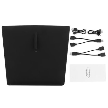 15W Trådløs Lader Anti-skli Telefonladepute Dobbel USB-port Kompatibel med Tesla Model 3 Y