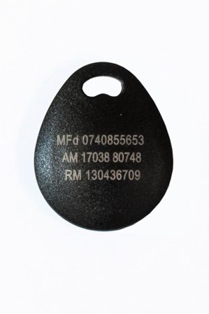 Axema 1-9007-08 Nøkkelbrikke med lasergraverte sifre, Alarm & sikkerhet